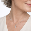Sparkling Silver Cross, Heart & Star Necklace